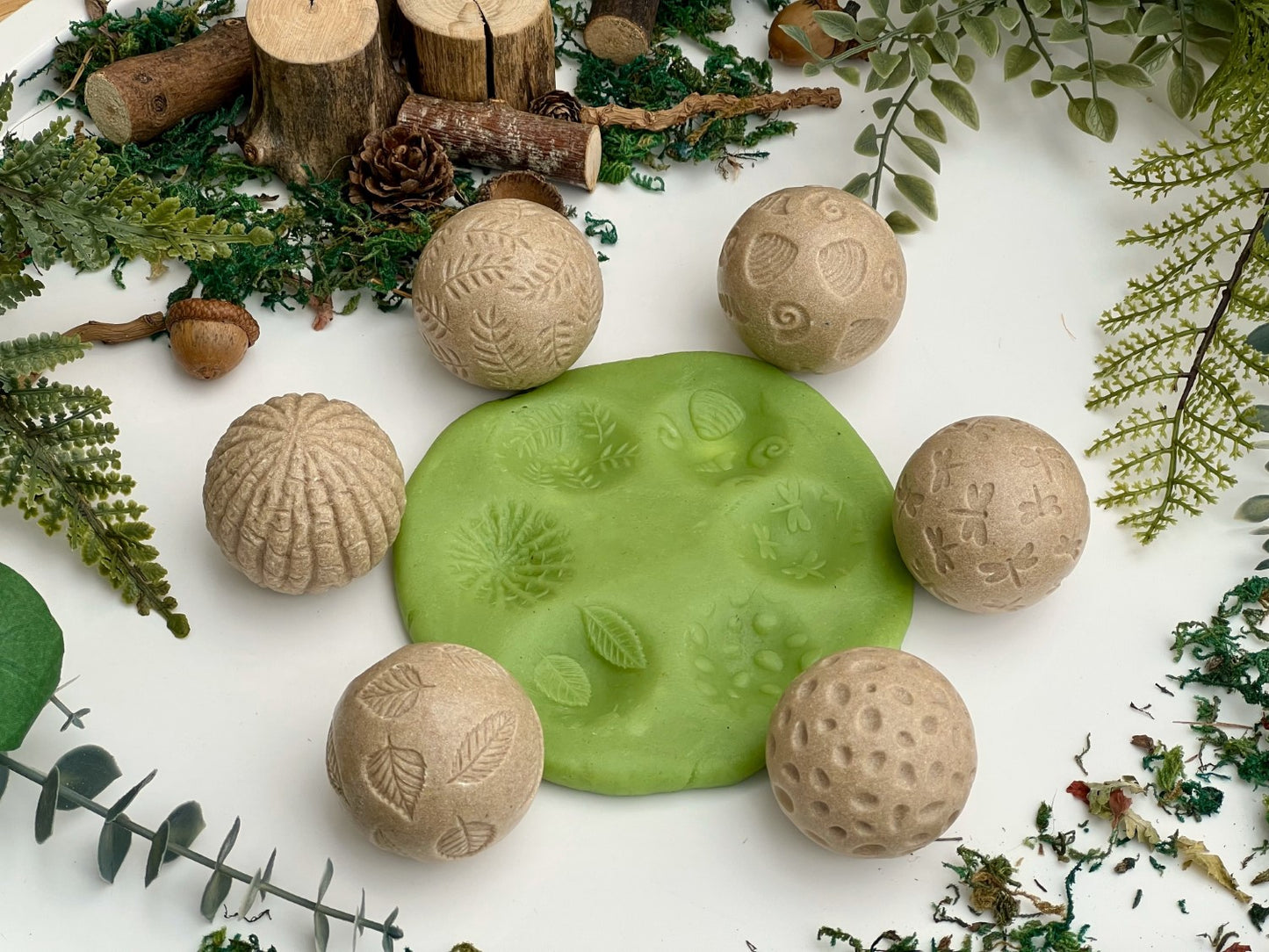 Roll Around - Nature Playdough Rollers