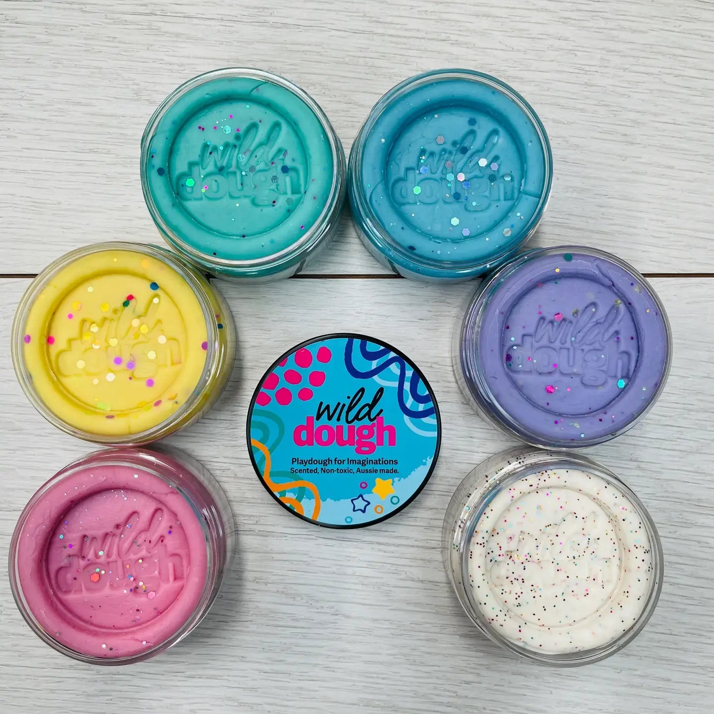 Wild Dough Playdough - Fairy Dust White