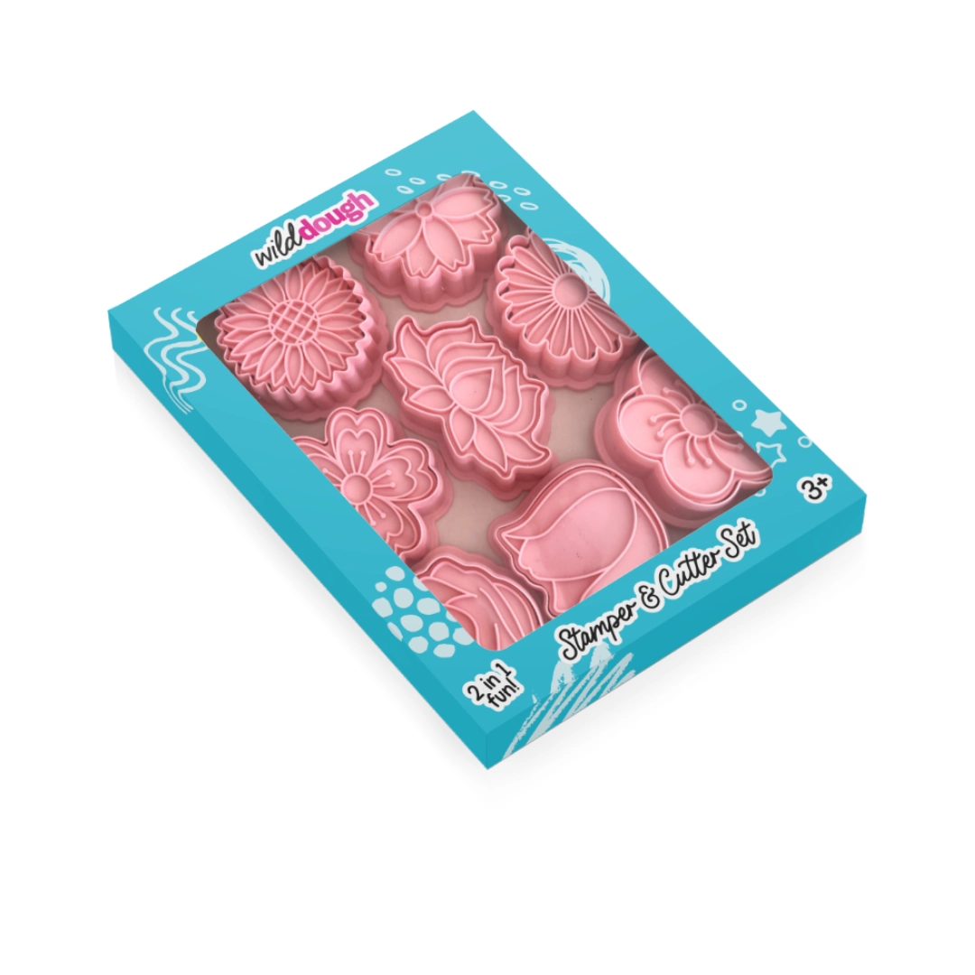 Flowers - Playdough Cutter & Stamp Set