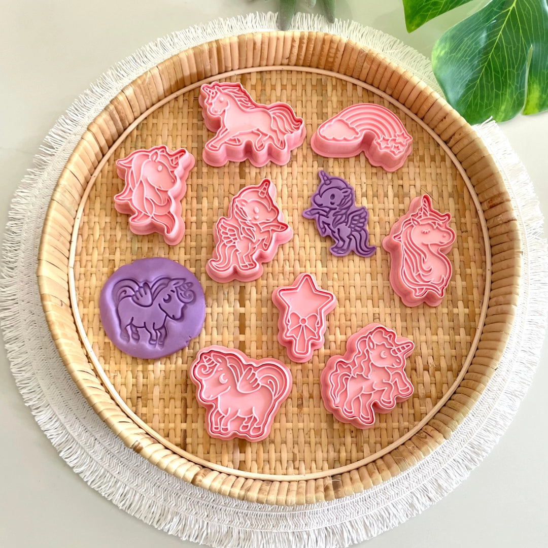 Unicorn - Playdough Cutter & Stamp Set