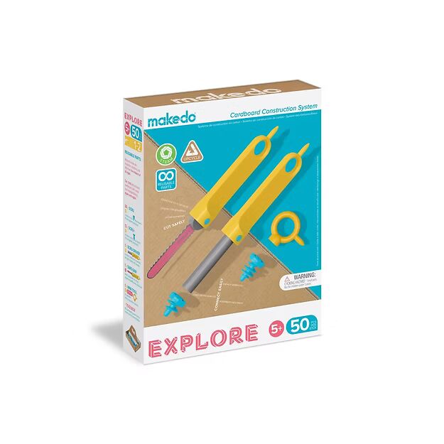 Explore | Upcycled Cardboard Construction Toolkit Makedo