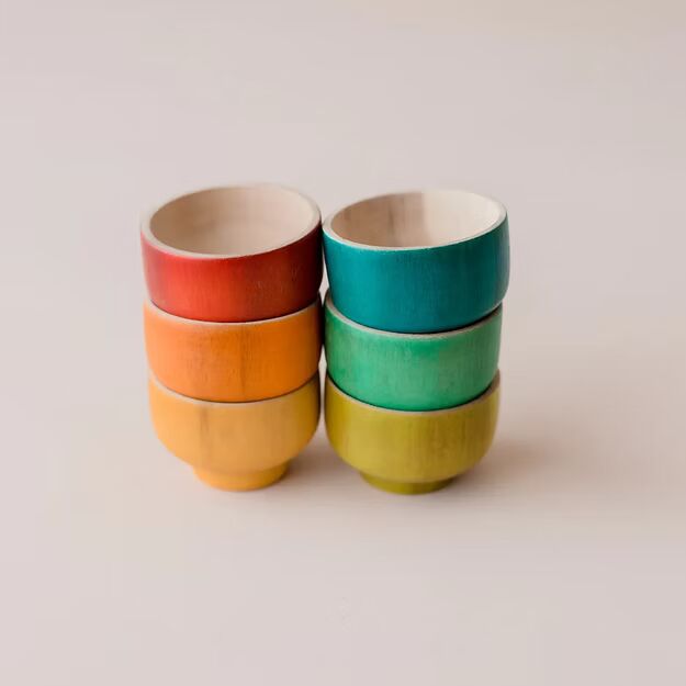 Rainbow Sorting Bowls (6 Pieces)
