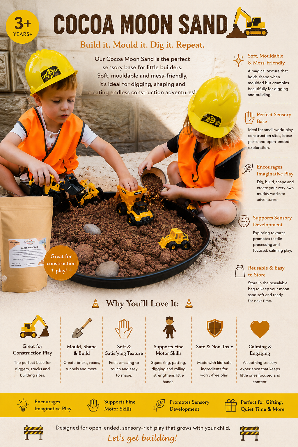 Cocoa Moon Sand - Sensory Base