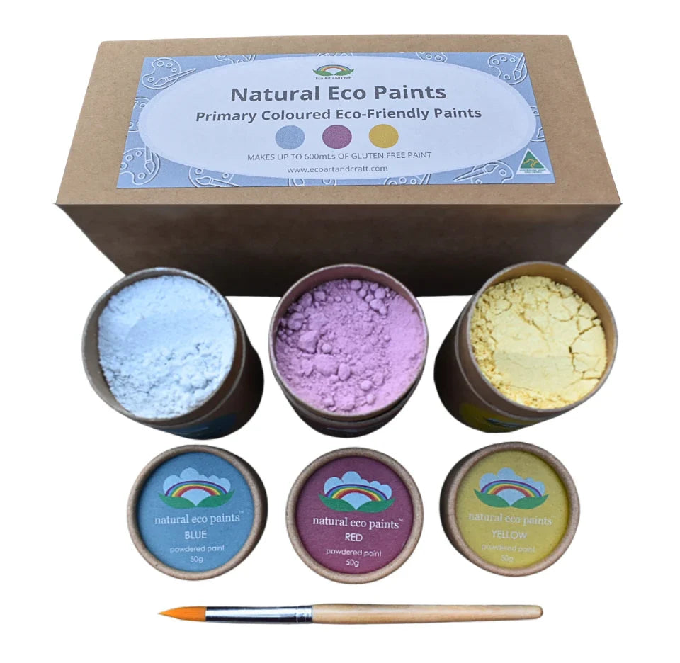 Natural Eco Paints 3 pack - PLASTIC FREE NATURAL PAINT FOR KIDS