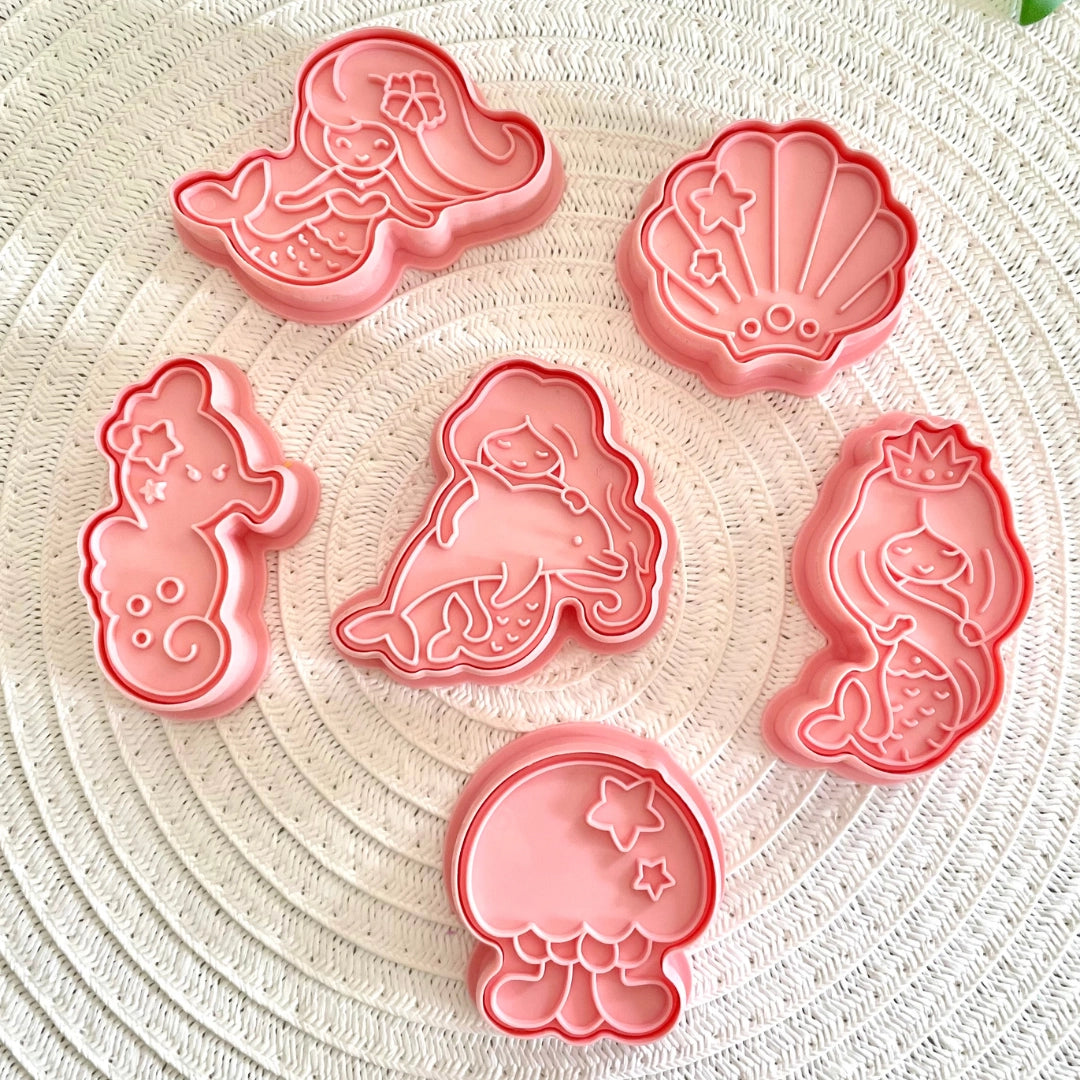 Mermaid - Playdough Cutter & Stamp Set