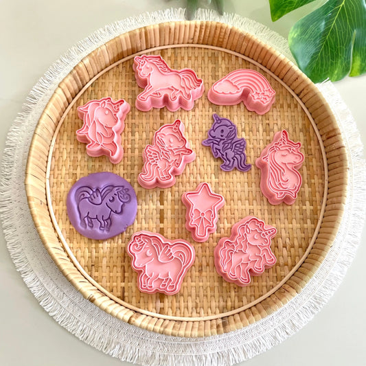 Unicorn - Playdough Cutter & Stamp Set